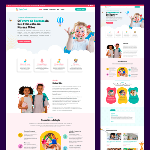 template site de escola infantil
