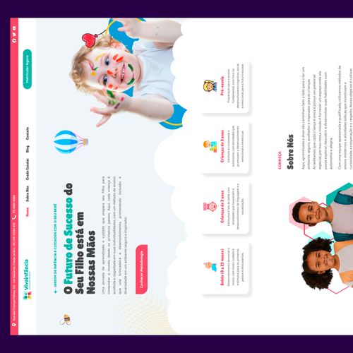 template site de escola infantil