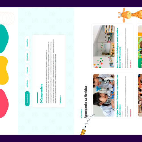 template site de escola infantil