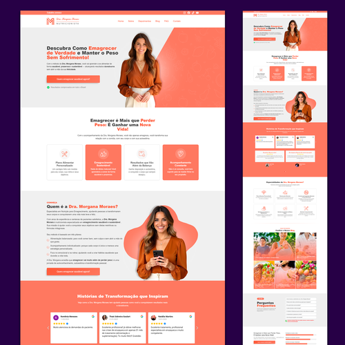template site de nutricionista - wordpress e elementor